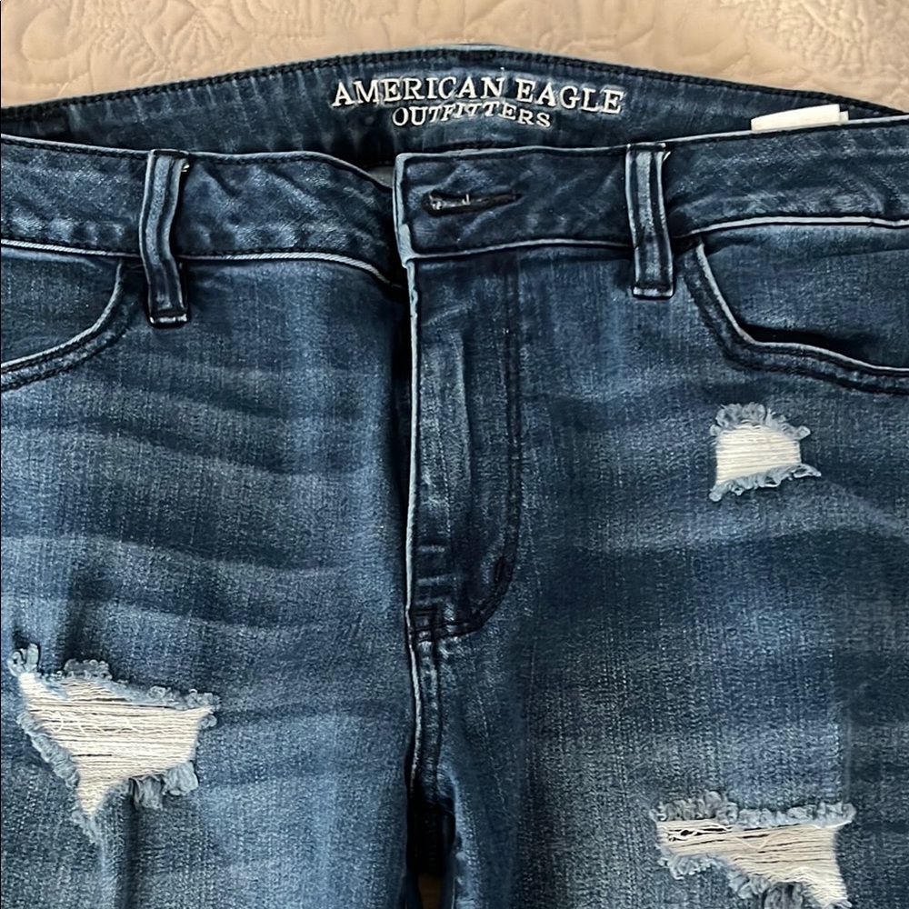 American Eagle Outfitters Blue Distressed Jeans